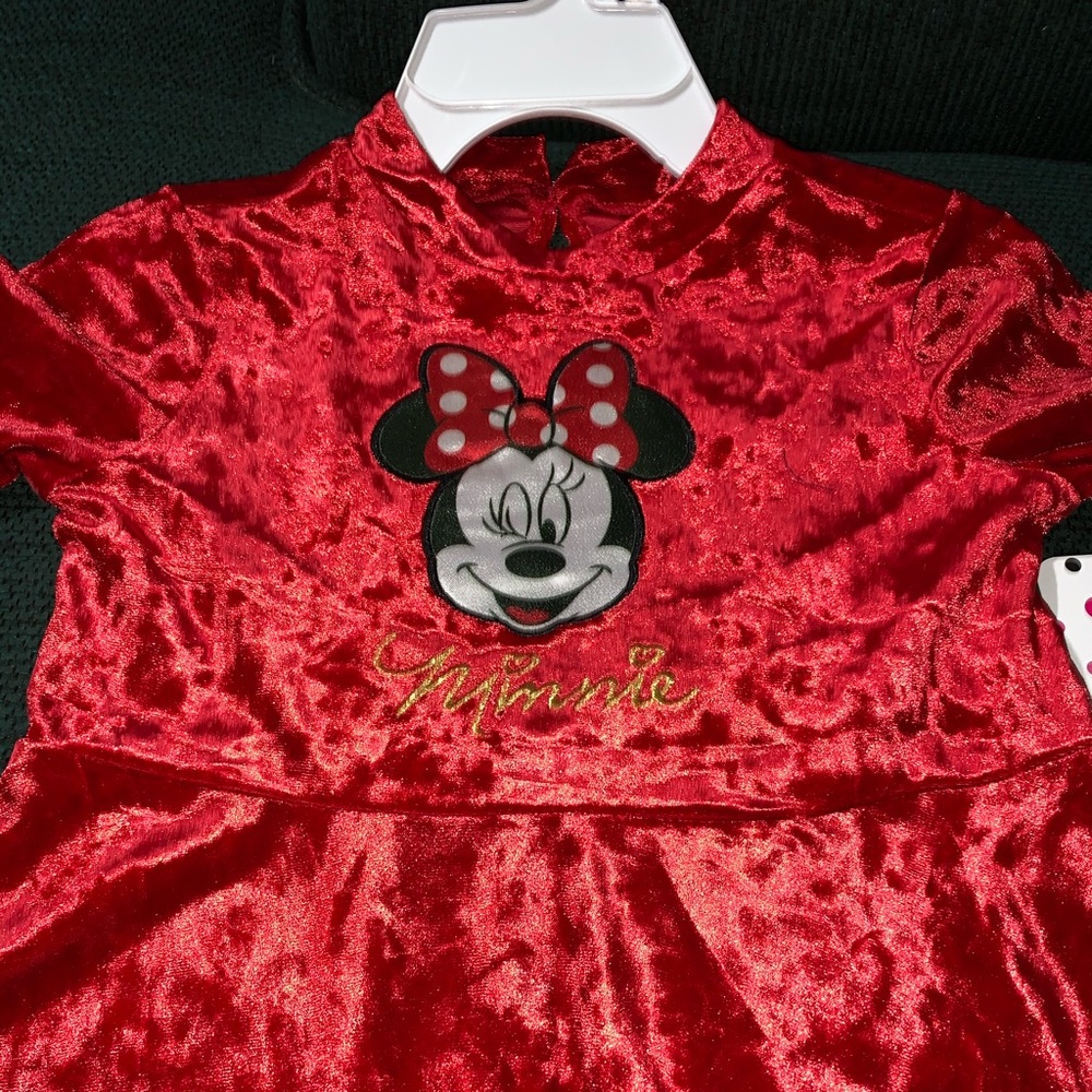 Girls red Minnie Mouse dress